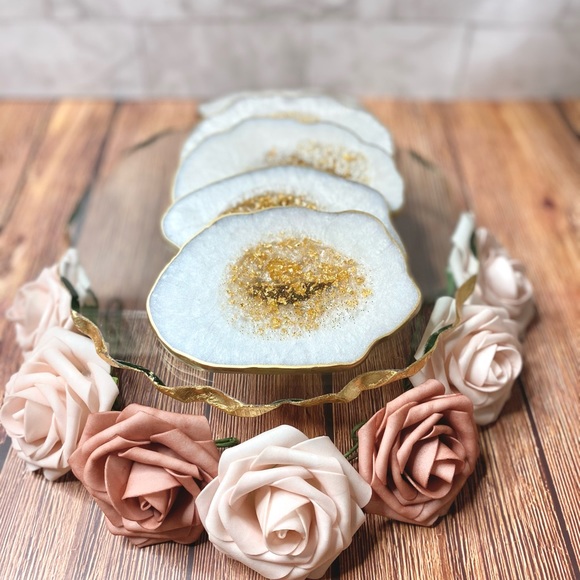 Set of 4 Geode Coasters | Agate Coasters - Picture 6 of 10